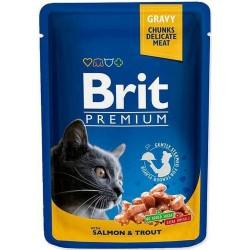 Comida para gato Brit Pouches Family Plate Pollo Pavo Ternera Bacalao 12 x 100 g