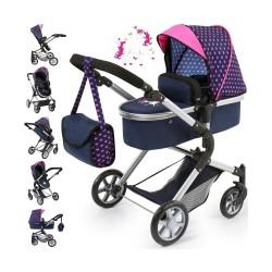 Carrito para Muñecas Reig Combi Neo Pro Azul marino 63 cm