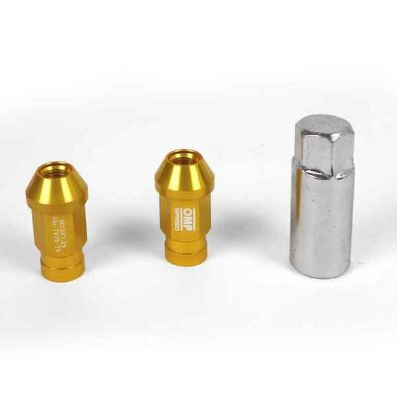 Set Tuercas OMP 7075 40 mm M14 x 1,50 20 uds Oro