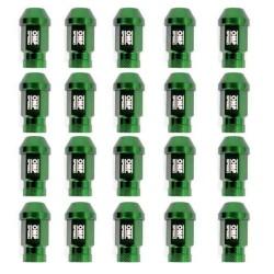 Set Tuercas OMP 7075 40 mm M12 x 1,25 20 uds Verde