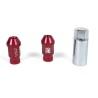 Set Tuercas OMP 7075 M12 x 1,25 40 mm 20 uds Rojo