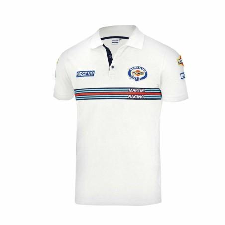 Polo de Manga Corta Sparco Martini Racing Blanco