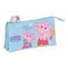 Estuche Escolar Peppa Pig Baby Azul claro (22 x 12 x 3 cm)