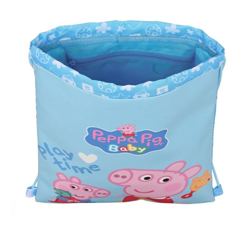 Bolsa Mochila con Cuerdas Peppa Pig Baby (26 x 34 x 1 cm)