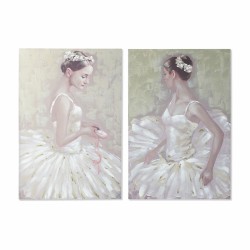 Cuadro DKD Home Decor 80 x 3 x 120 cm Bailarina Ballet Tradicional (2 Unidades)