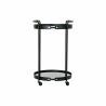 Mesa auxiliar DKD Home Decor Cristal Negro Metal (47 x 46 x 71 cm)