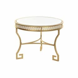 Mesa auxiliar DKD Home Decor Espejo Dorado Metal Oriental (61 x 61 x 46 cm)