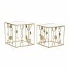 Juego de 2 Mesitas DKD Home Decor Dorado 50 x 50 x 50 cm