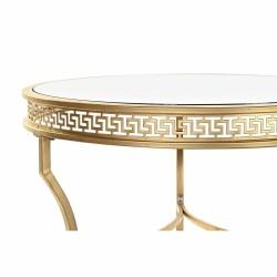 Mesa auxiliar DKD Home Decor Espejo Dorado Metal Oriental (61 x 61 x 46 cm)