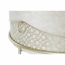 Reposapiés DKD Home Decor Beige Dorado Metal Poliéster (63 x 63 x 42 cm)