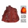 Figura Decorativa Luz LED Piedra volcánica 12 x 11 cm
