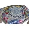 Banqueta DKD Home Decor   Abeto Poliéster Multicolor (58 x 47,5 x 41 cm)