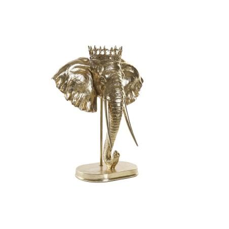 Figura Decorativa DKD Home Decor 49 x 26,5 x 57 cm Elefante Dorado Colonial