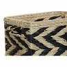 Juego de Cestas DKD Home Decor Negro Marrón claro Fibra natural Boho 41 x 30 x 23 cm 3 Piezas