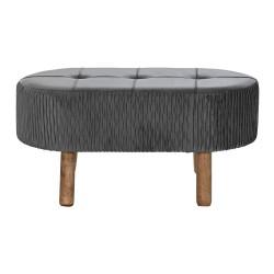 Banqueta DKD Home Decor   Gris Natural Gris oscuro Madera 80 x 46 x 38 cm