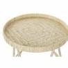 Mesa auxiliar DKD Home Decor Marrón Bambú 60 x 60 x 52 cm