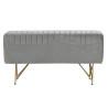 Banqueta DKD Home Decor   90 x 31 x 47 cm Gris Dorado Metal