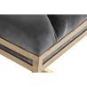 Banqueta DKD Home Decor   Dorado Gris oscuro Poliéster Metal 100 x 40 x 50 cm