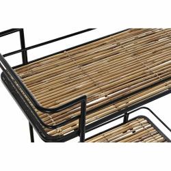 Mueble Camarera DKD Home Decor Negro Natural Metal 68 x 37,5 x 70,5 cm