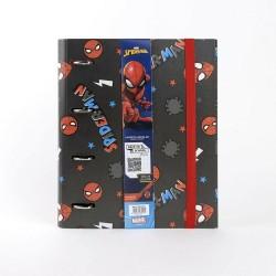 Carpeta de anillas Spider-Man A4 Negro 26 x 32 x 4 cm