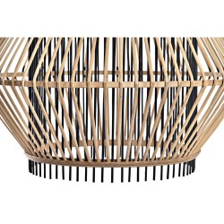 Lámpara de Techo DKD Home Decor Marrón Negro Bambú 50 W 50 x 50 x 52 cm