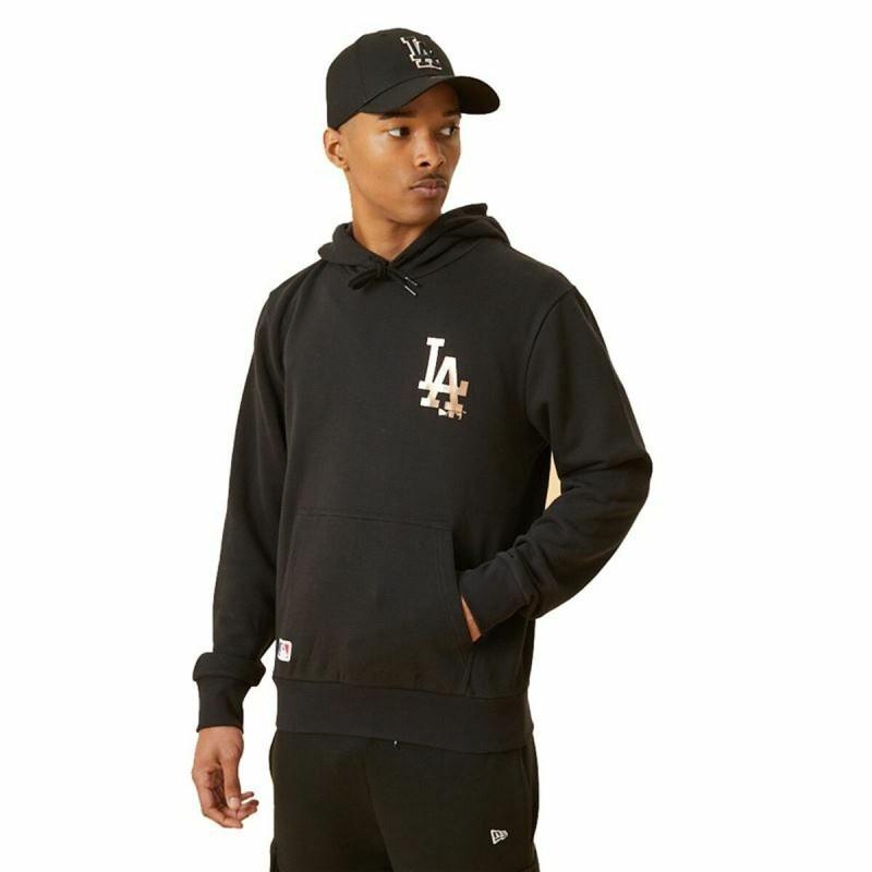 Sudadera sin Capucha Hombre  LA Dodger Metallic Logo New Era Negro