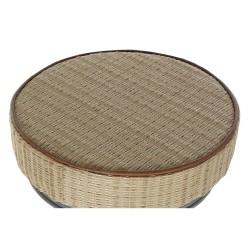 Taburete DKD Home Decor Plateado Metal Marrón claro Ratán (44 x 41 x 82 cm)