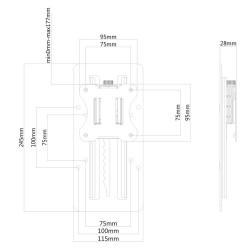 Adaptador Neomounts FPMA-LIFT100BLACK 27" 13" 8 kg