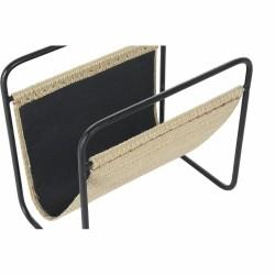 Revistero DKD Home Decor 39 x 26 x 36 cm Natural Negro Metal