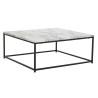 Mesa de Centro DKD Home Decor Blanco Negro Metal Madera MDF 80 x 80 x 34 cm