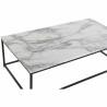 Mesa de Centro DKD Home Decor Blanco Negro Metal Madera MDF 110 x 60 x 34 cm