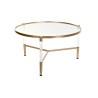 Mesa de Centro DKD Home Decor Glamour Transparente Dorado Acrílico Metal 87 x 87 x 50 cm