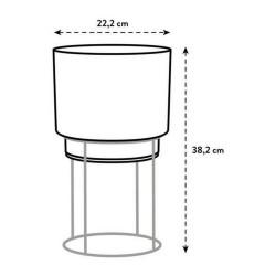 Maceta Elho Gris Plástico Con soporte Redonda (Ø 22 x 38,2 cm)