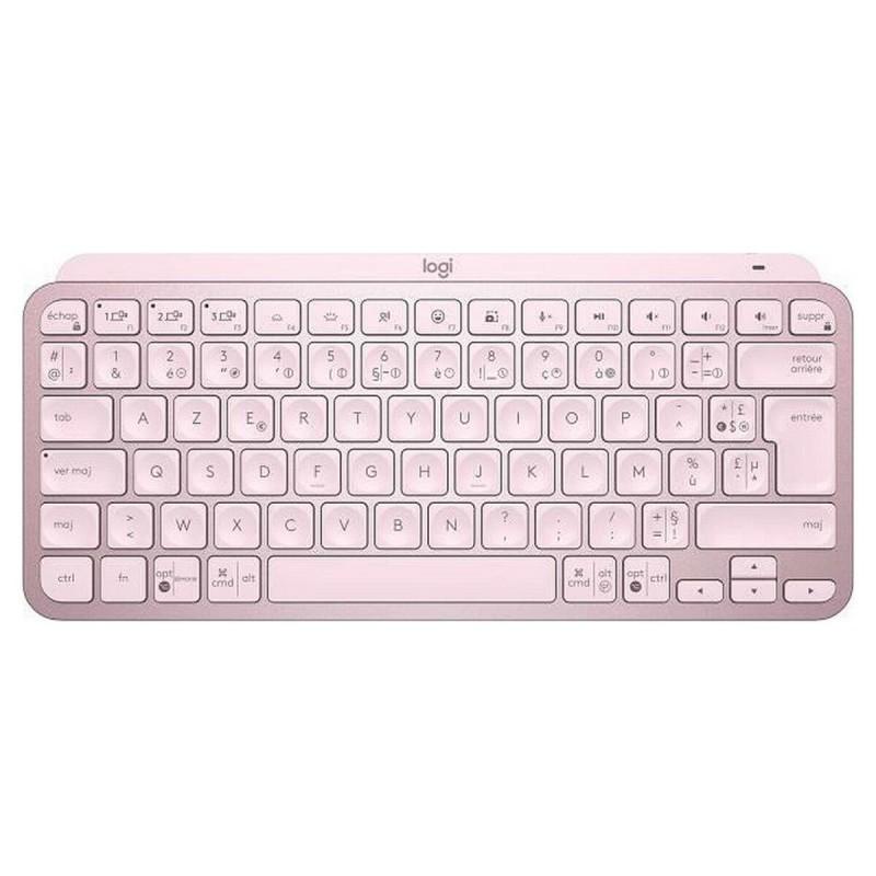 Teclado Inalámbrico Logitech MX Keys Mini Rosa Francés AZERTY