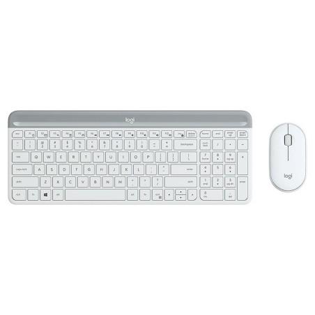 Ratón y Teclado Logitech  MK470 Blanco Francés AZERTY