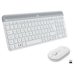 Ratón y Teclado Logitech  MK470 Blanco Francés AZERTY