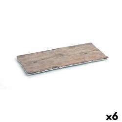 Bandeja Quid A'bordo Marrón Plástico 40 x 18 cm (6 Unidades) (Pack 6x)