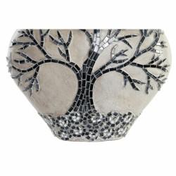 Jarrón DKD Home Decor Árbol Cristal Negro Beige Terracota (30 x 15 x 33,5 cm)