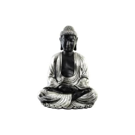 Figura Decorativa DKD Home Decor 43 x 37 x 57 cm Plateado Negro Buda Oriental