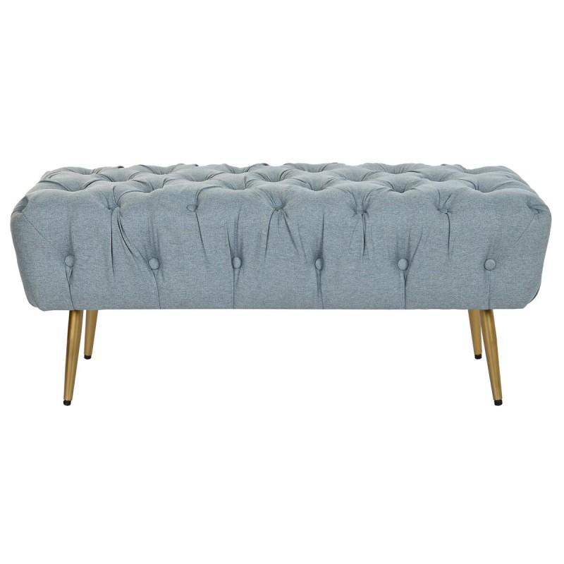 Banqueta DKD Home Decor   103 x 46 x 42 cm Azul Dorado Metal