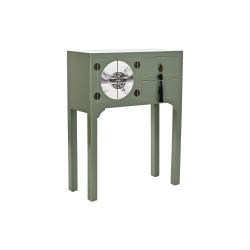 Consola DKD Home Decor Blanco Verde Dorado Metal Abeto Madera MDF 63 x 28 x 83 cm