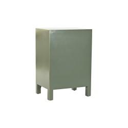 Mesita de Noche DKD Home Decor Abeto Dorado Metal Blanco Verde Madera MDF