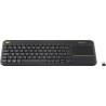 Teclado Logitech K400 Plus Negro Inalámbrico Bluetooth Touchpad AZERTY TV Francés