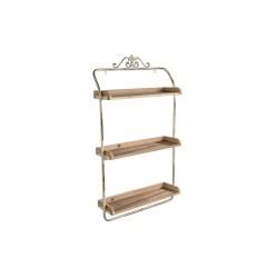 Estantería DKD Home Decor Blanco Natural Metal Abeto 64 x 19 x 107 cm (1)