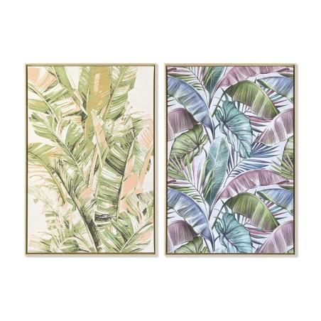 Cuadro DKD Home Decor 84 x 4,5 x 123 cm Palmeras Tropical (2 Unidades)