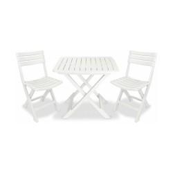 Conjunto de Mesa con 2 Sillas IPAE Progarden Camping Set Polipropileno