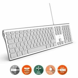 Teclado Mobility Lab Blanco Plateado Mac OS AZERTY