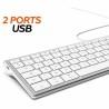 Teclado Mobility Lab Blanco Plateado Mac OS AZERTY