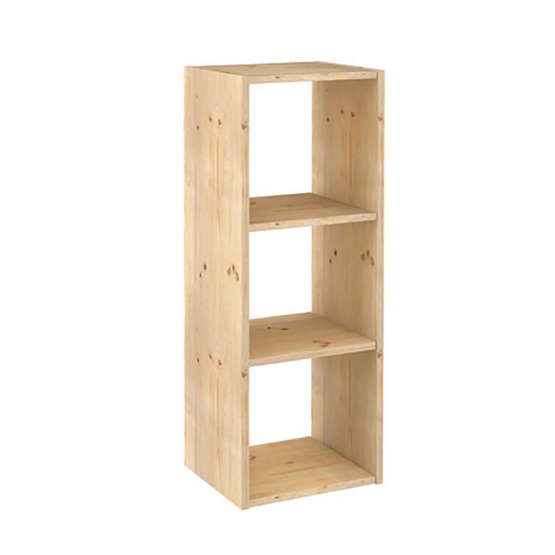 Estantería Astigarraga Dinamic 3 Cubos Modular Natural Madera (107 x 36,2 x 34 cm)