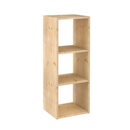 Estantería Astigarraga Dinamic 3 Cubos Modular Natural Madera (107 x 36,2 x 34 cm)